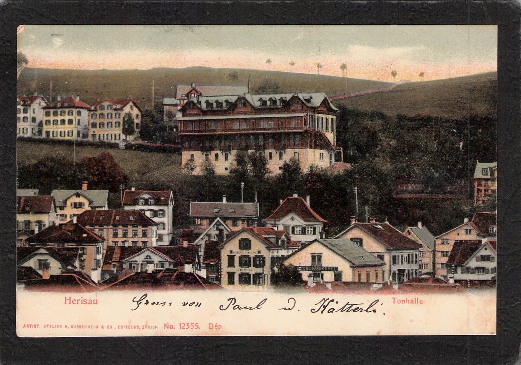 Cartoline postali: Herisau AR , gel. 1905 – Usato da Reichenburg venduto da Pipo-67