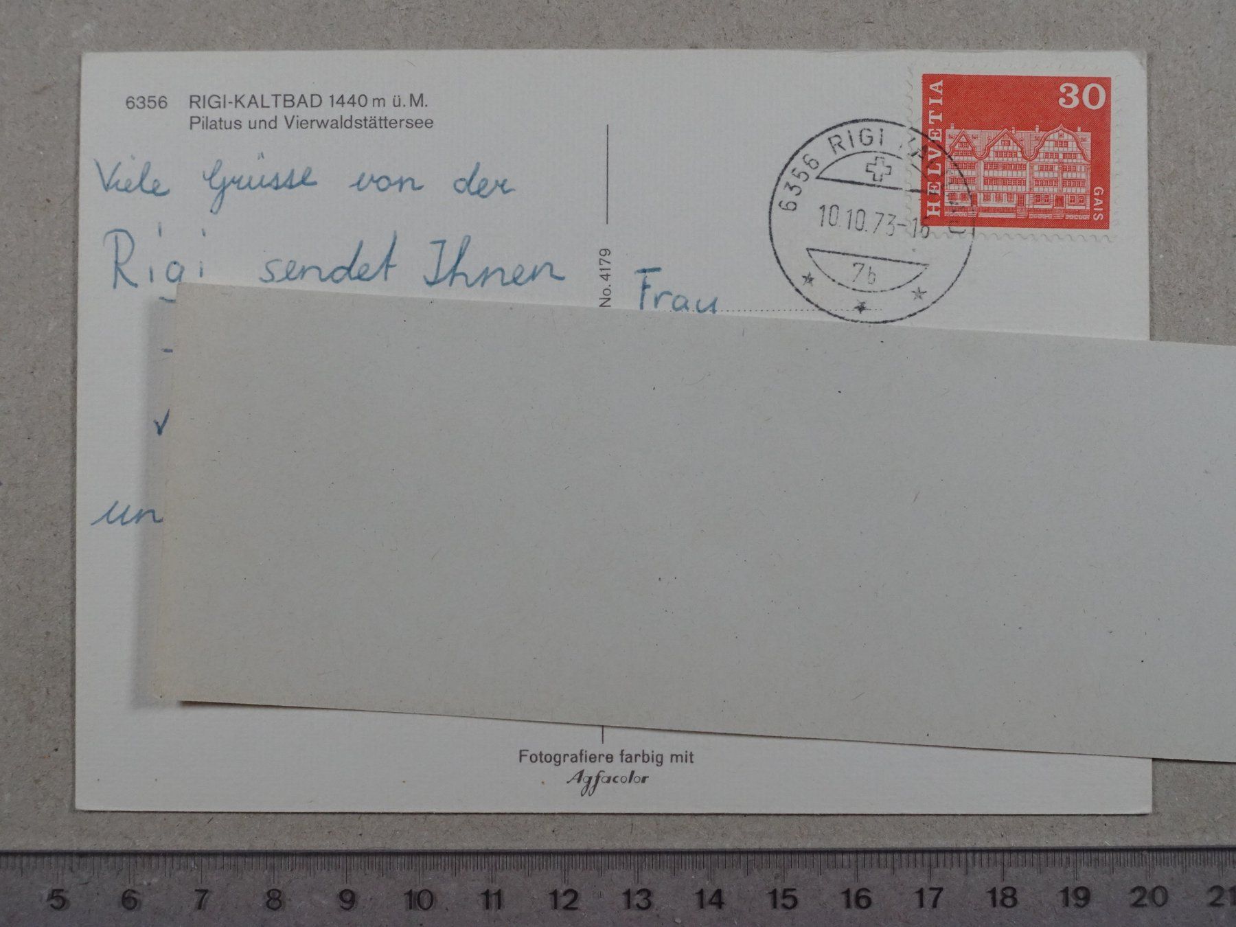 Ansichtskarten: Rigi Kaltbad, 1973 – Gebraucht aus Lenzburg von fh1 1