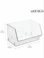 mDesign Organizer / Aufbewahrungsbox transparent – 2er Set