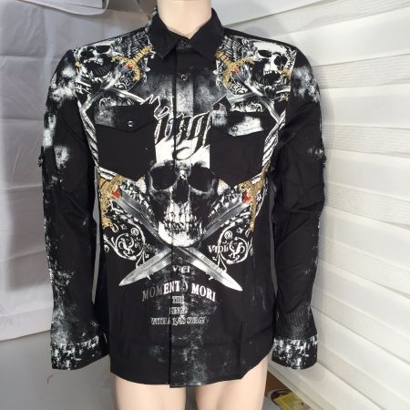 Kingz Hemd Grösse S Langarm Schwarz/Weiss Neu
