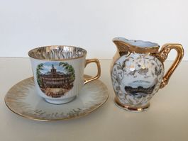 Tasse et sous-tasse + crémier BAVARIA