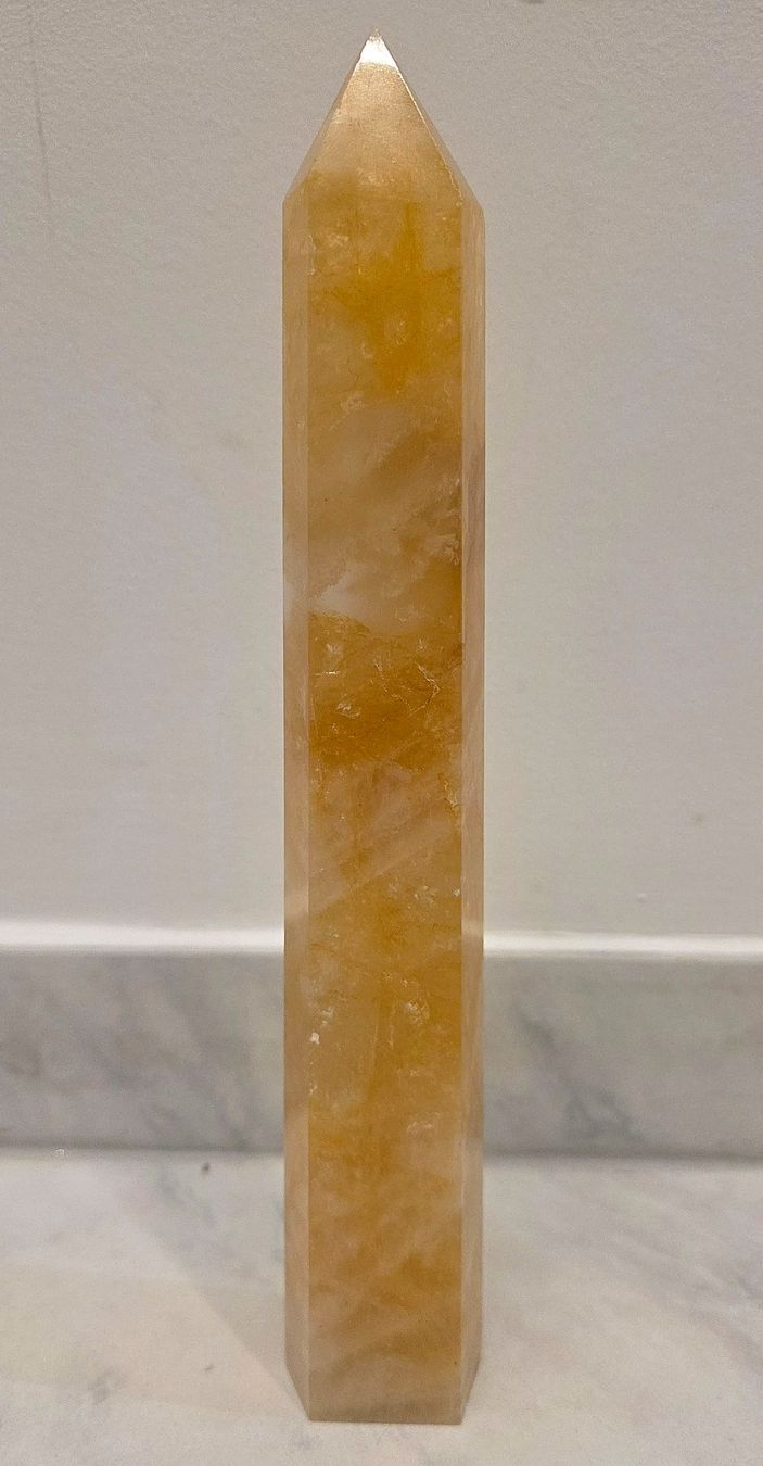 Minerali & Pietre curative: Golden Healer Obelisk 620g – Nuovo e nell'imballaggio originale da Matzingen venduto da Shay_Crystalz