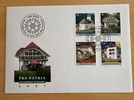 Pro Patria 1997 Kulturmühle Lützelflüh 4 Marken