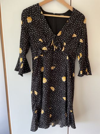 Guess print dress with lemons and polka dot XS-S