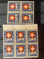 1926 Pro Juventute J40 Viererblock postfrisch Landeswappen