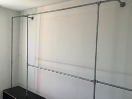 Vintage Kleiderstange Industrial Style mit Ablage top! (55)