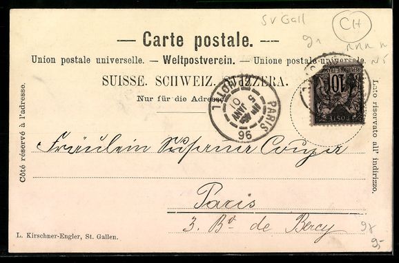Cartes postales: Passepartout-AK St. Gallen, Wildpark – D'occasion à Berlin par bartko-reher 1