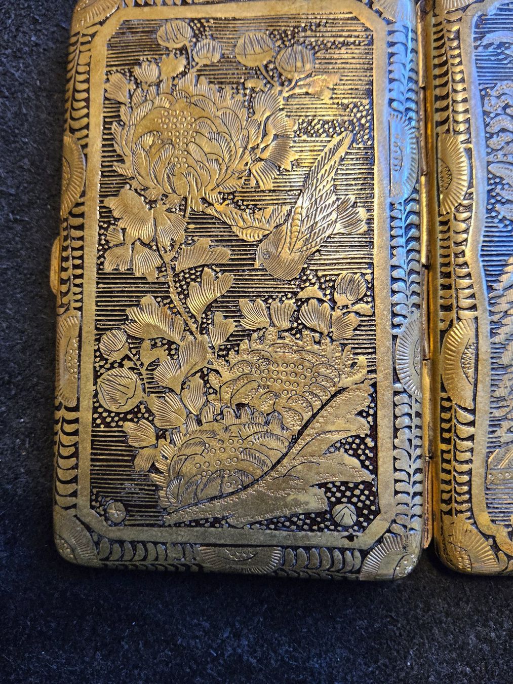 Barattoli: Antike Messing Zigarettendose JAPAN ca 1900 – Usato da Zürich venduto da helsan 6
