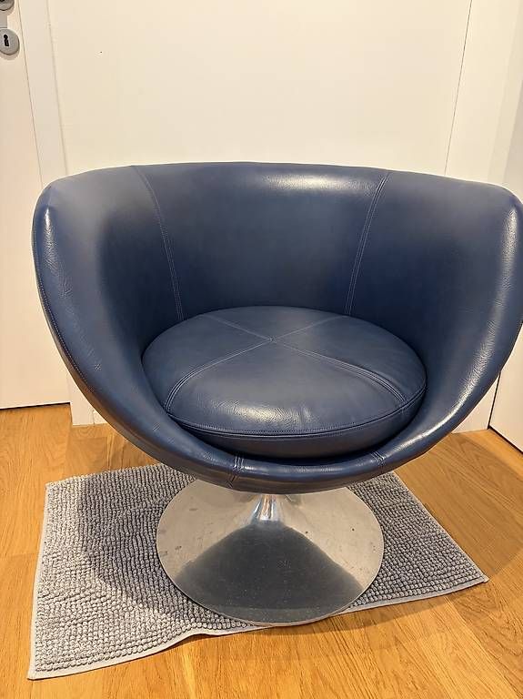 Sedie: Blau Kunstleder Drehstuhl – Usato da Zürich venduto da rusk314