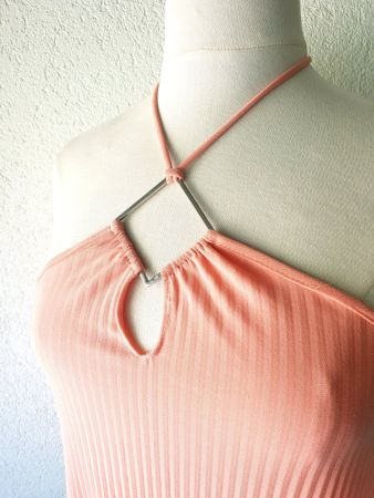 TOP SOMMERTOP 36 S MANZANA USA LACHS BLUSE TUNIKA TOP KLEID