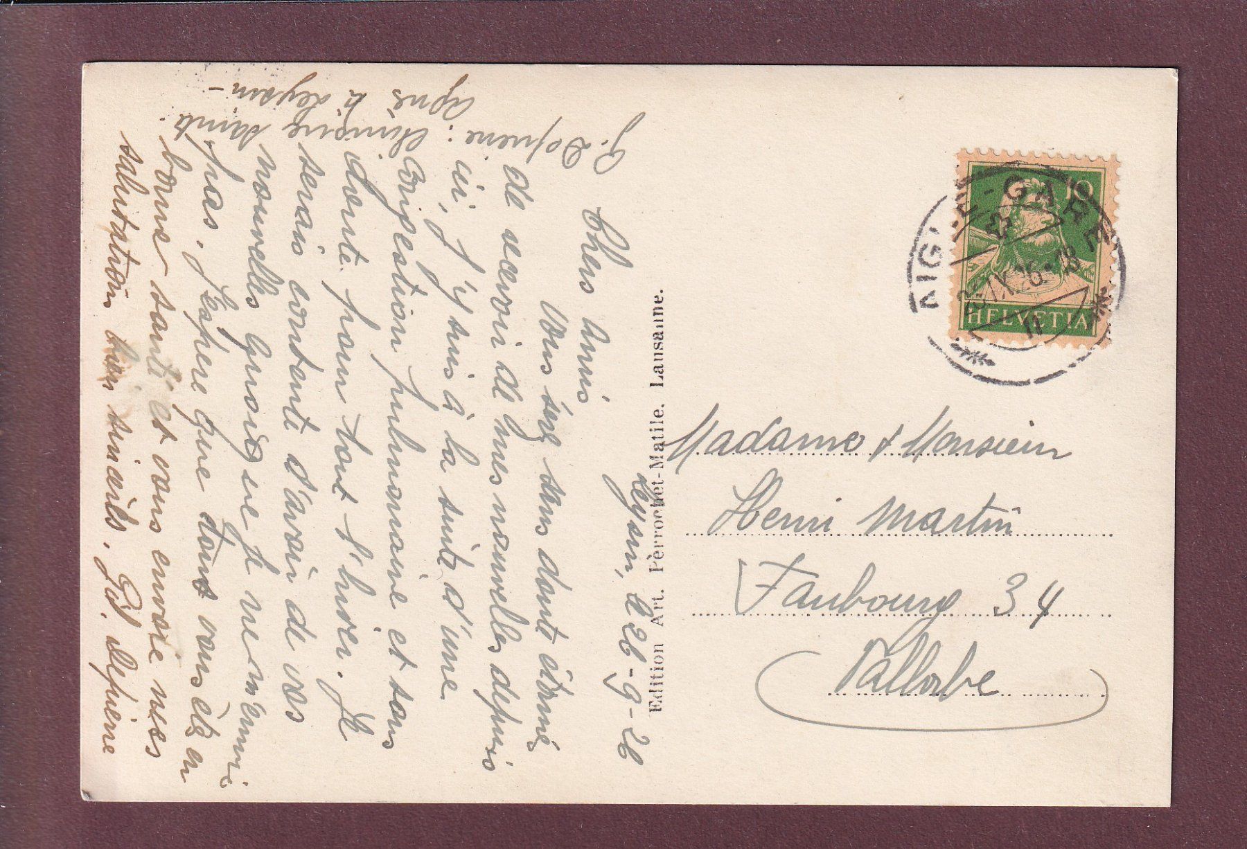 Cartoline postali: LEYSIN - Grand Hôtel - 1926 – Usato da Pully venduto da nicecards 1