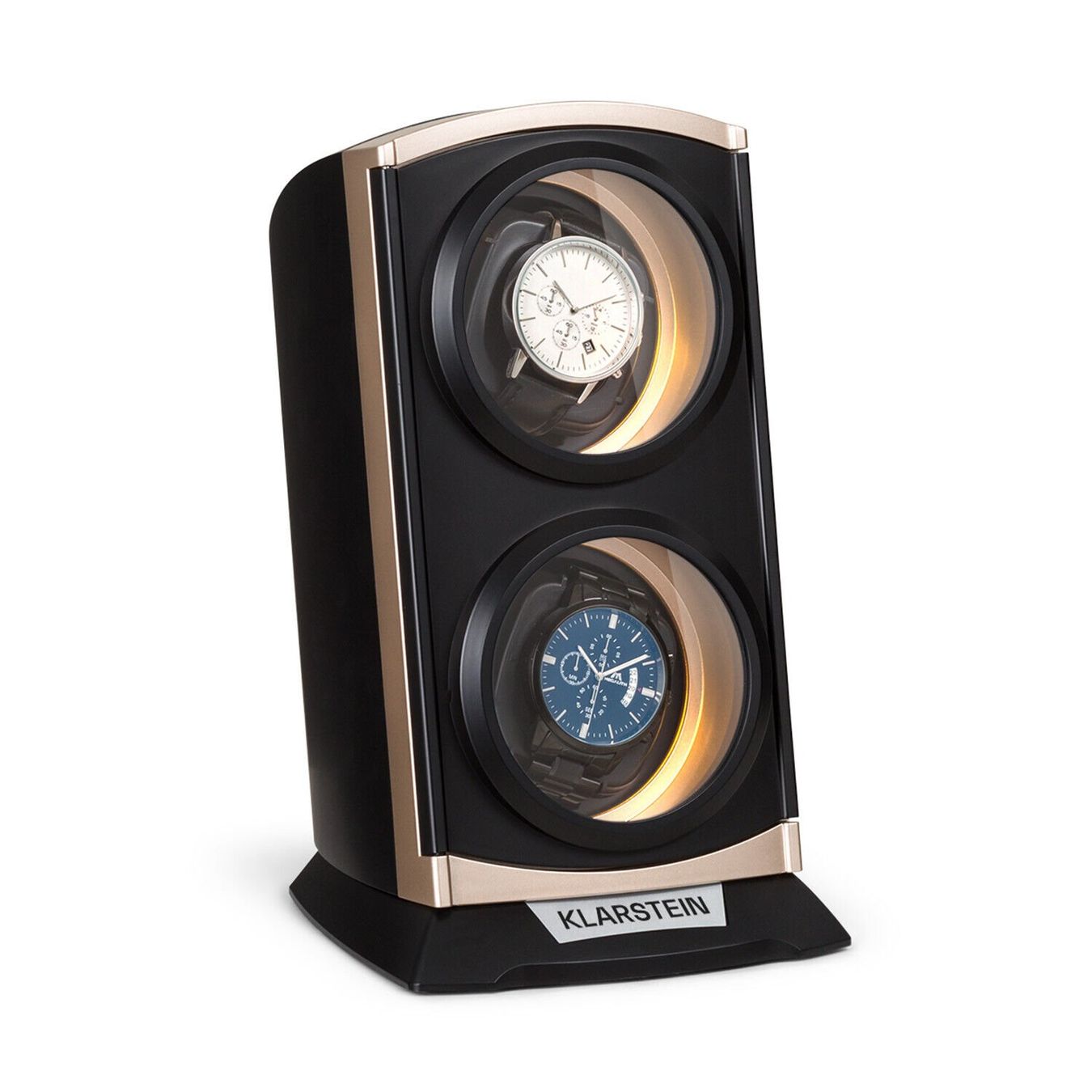 Cofanetto carica e porta orologi: Luxus: Uhrenbeweger 2 Uhren Orange Klarstein – Nuovo e nell'imballaggio originale da Fislisbach venduto da IboTrade