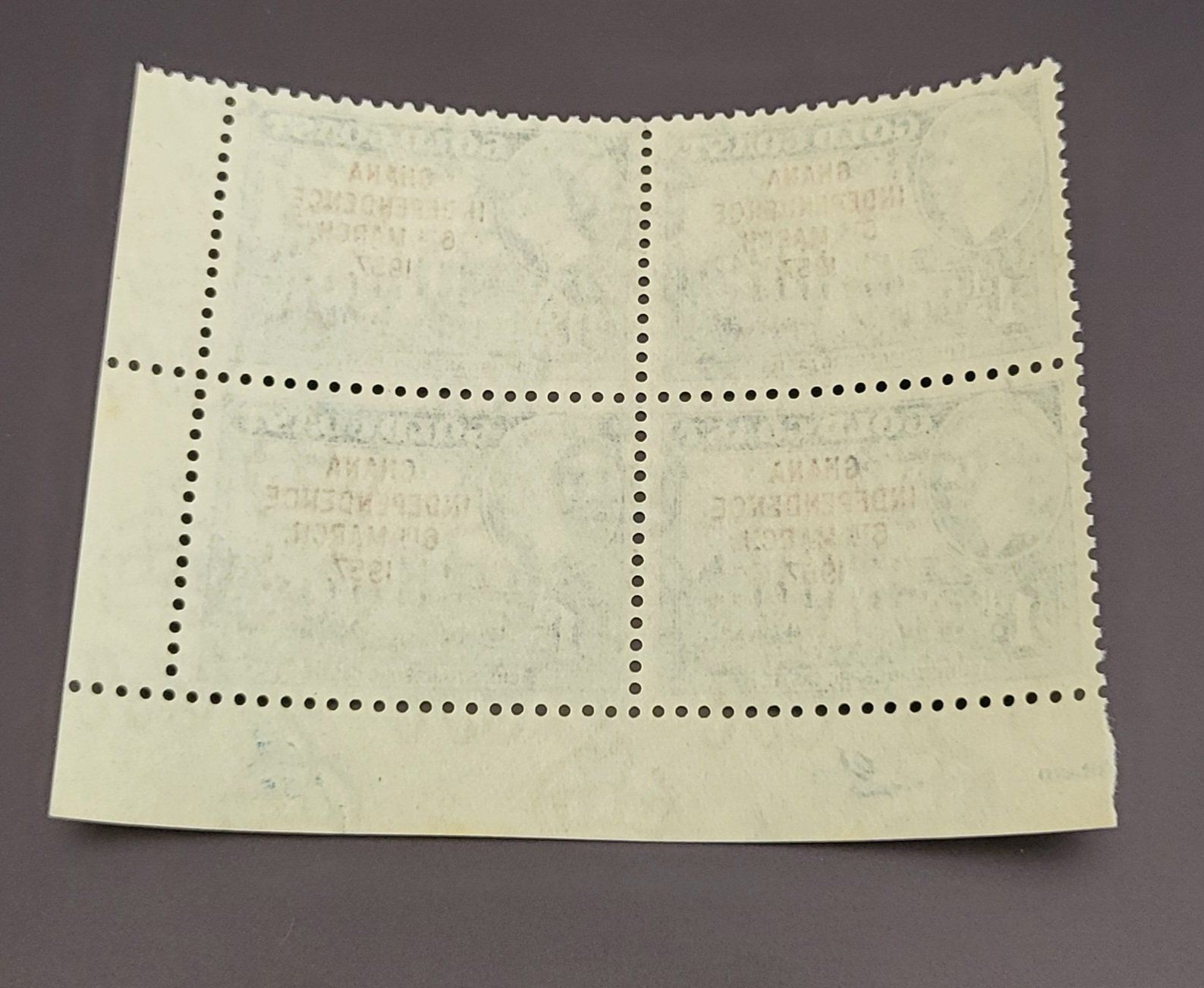 Tutti i francobolli: Ghana 1957 viererblock briefmarke – Usato da St Gallen venduto da Stampsalshobby 1