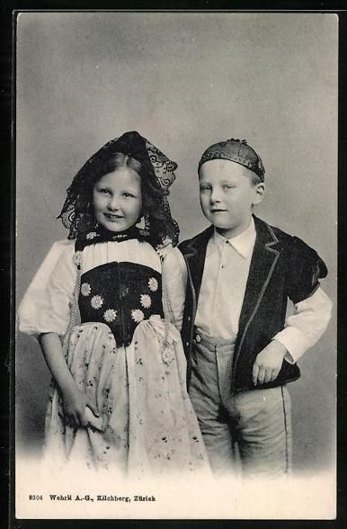 Ansichtskarten: AK Kinderpaar in Berner Tracht – Gebraucht aus Berlin von bartko-reher