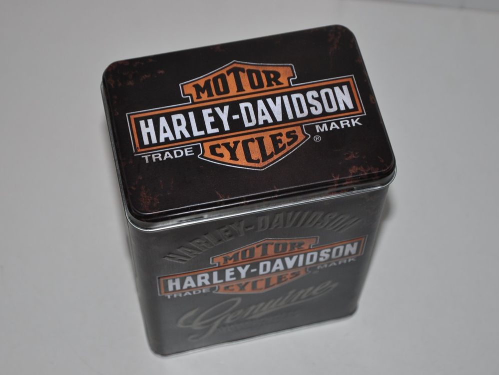 Salvadanaio Metallo Harley-Davidson Retro - Idea Regalo Per Appassionati Moto, Capacità 1L - Foto 4