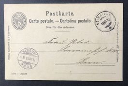 ANTIKE POSTKARTE SCHWEIZ 1893