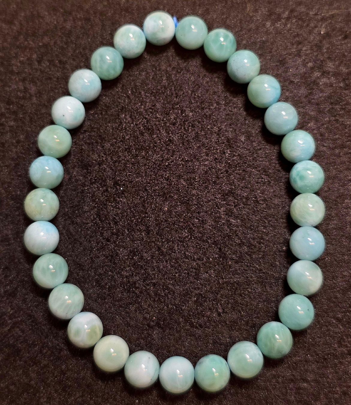 Minerali & Pietre curative: Larimar Armband E 7.7mm – Nuovo e nell'imballaggio originale da Matzingen venduto da Shay_Crystalz
