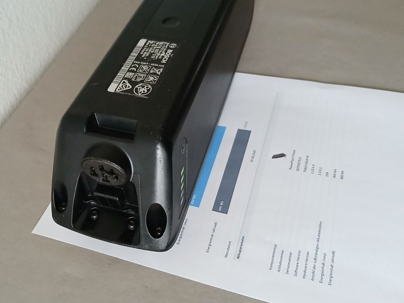 Bosch Batterie: Bosch Powerpack 400 mit 494Wh - inklusive Messbericht – Usato da Winterthur venduto da .-thx-. 4