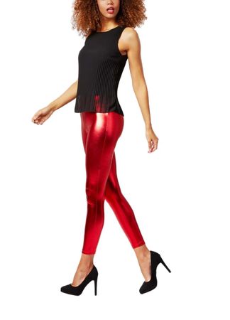 neue Metallic-Leggings rot, Grösse L
