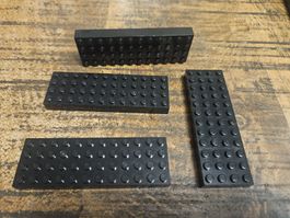 lego 4202 lot de 4 pièces Black Brick 4 x 12