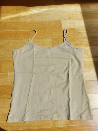 Très joli débardeur beige stretch Zara Taille L NEUF