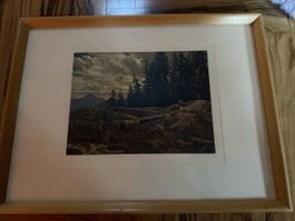 Tableau paysage encadré par Roger Pizzotti Lausanne