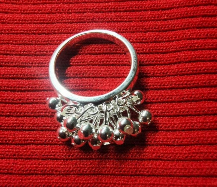 Bague Chevalière En Argent Plaqué Rouge - Taille 8 - Dimensions 2.5 X 1.5 Cm - Neuf Sans Boîte