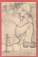 Viktor Surbek - Postkarte von Surbek beschrieben 1905 Unikat