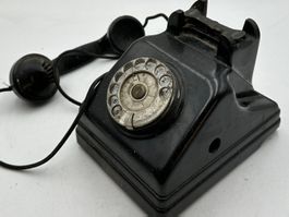 Antikes Bell Telephone Belgien Bakelit Telefon Wählscheibe