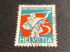 Fahnenschwinger ZNr. J61 - 1932 Vollstempel Davos