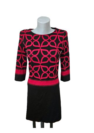 cooles Kleid rot-schwarz von Betty Barclay Gr. 34
