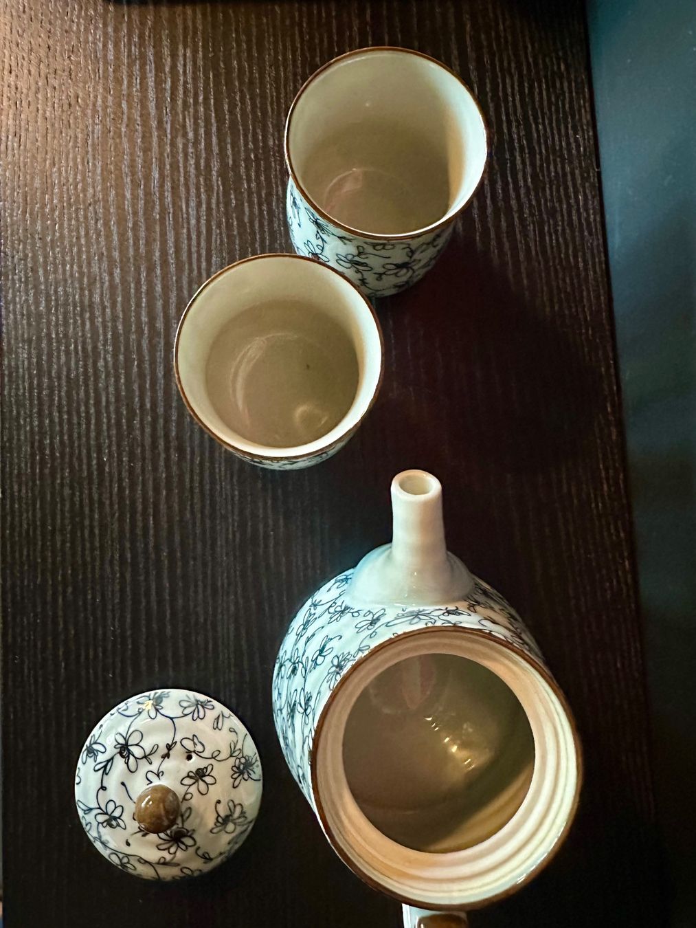 Teiere: Tee Set, Teekanne, Tea Pot, 2 Tassen - Muster Blau – Usato da Zürich venduto da Robinejoya 3