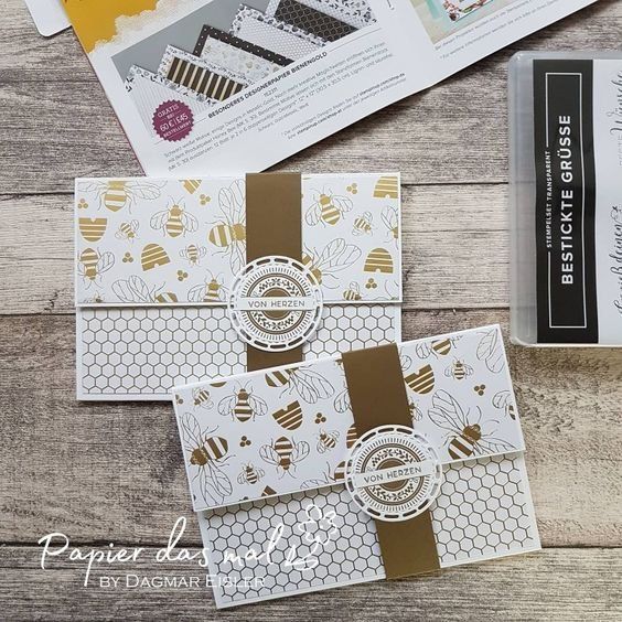 Stampin' up! Carta: Designerpapier "Bienengold" von Stampin up 12x12'' – Nuovo (secondo la descrizione) da Frauenkappelen venduto da evangelina78 2