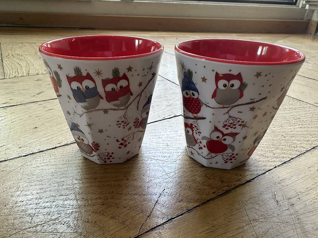 Tazze: 2 Melamin Becher mit Eulenmotiv – Usato da Zuerich venduto da Tozde