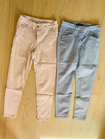 Hosen-Set XS, hellblau und rosa/weiss, Top Zustand!
