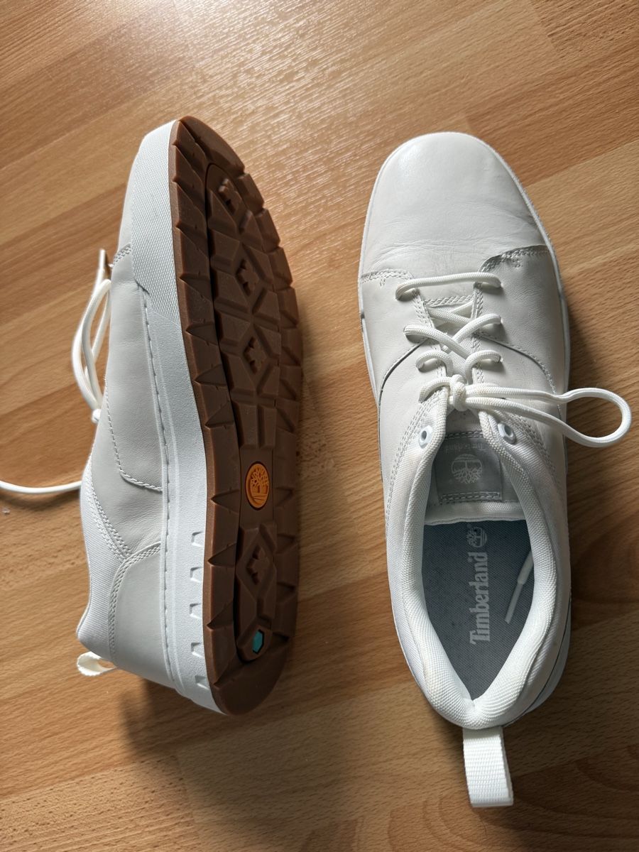 Timberland Scarpe da uomo: Timberland Freizeitschuhe Weiss Leder Gr. 46  – Nuovo (secondo la descrizione) da Flüelen venduto da therealyannic 1