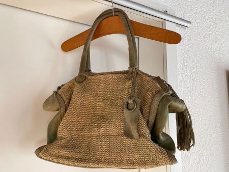 Caterina Lucchi wunderschöne Tasche Leder Mix