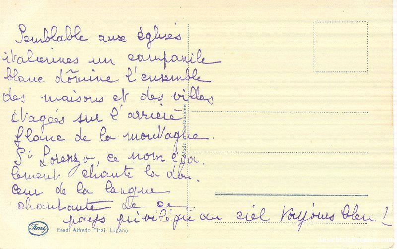 Cartoline postali: Lugano - Cattedrale Ticino + ca. 1925 – Usato da Emmenbrücke venduto da teestube 1