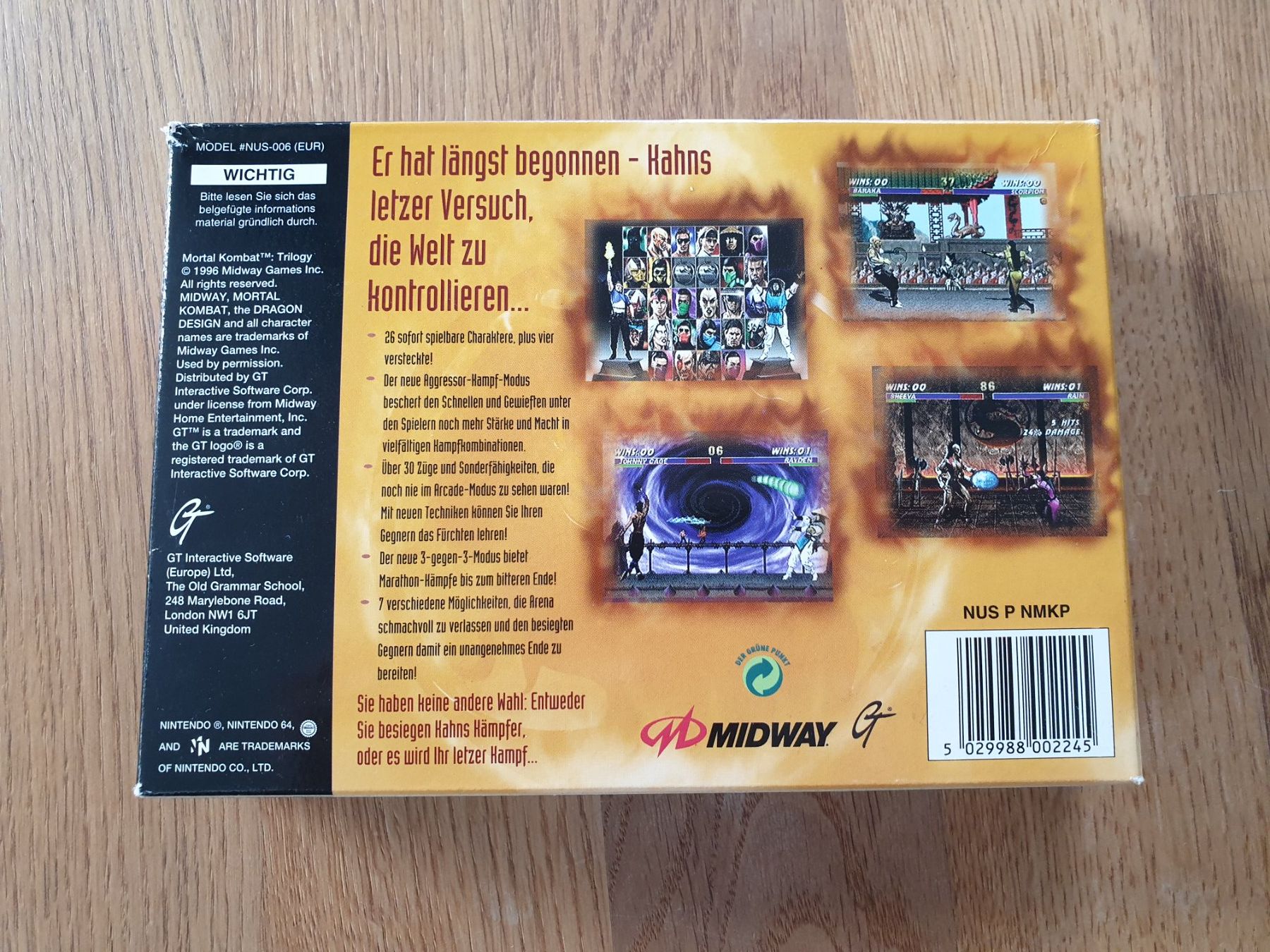 Giochi: Mortal Kombat Trilogy - N64 - Nintendo 64 – Usato da Rain venduto da Laupia 3