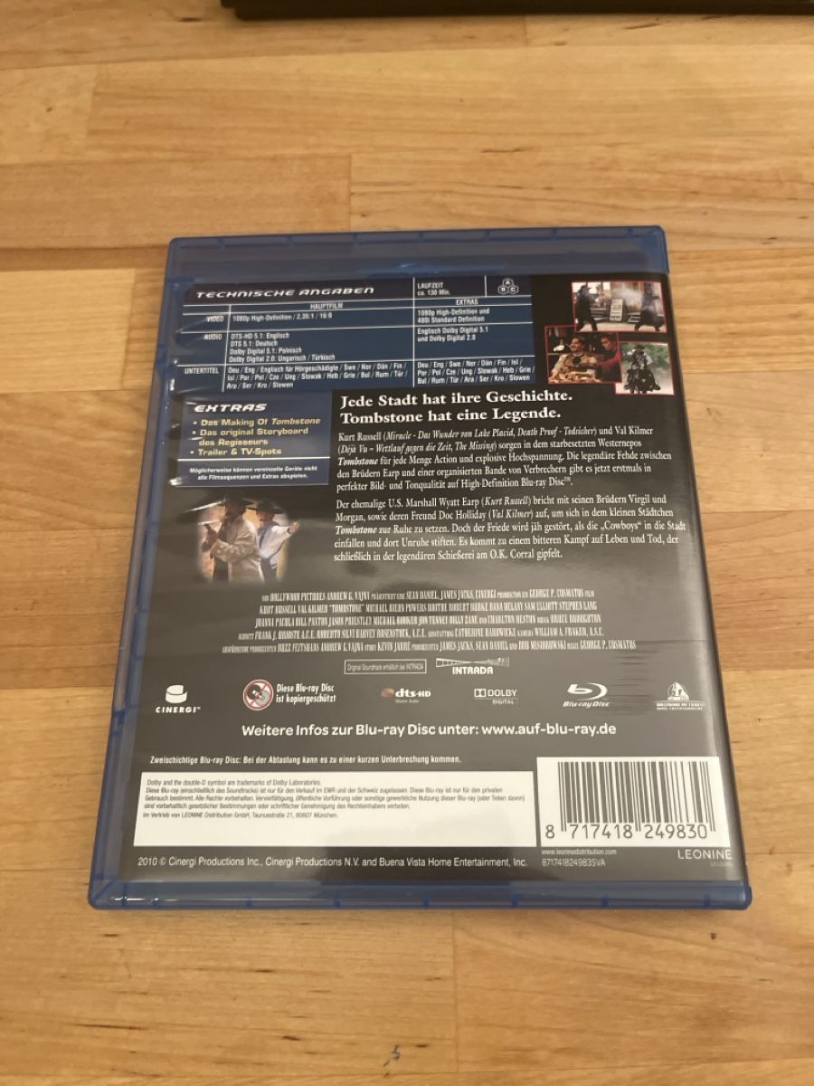 Tutti i DVDs: Tombstone Blu Ray  – Usato da Sargans venduto da pat_lqj7 1