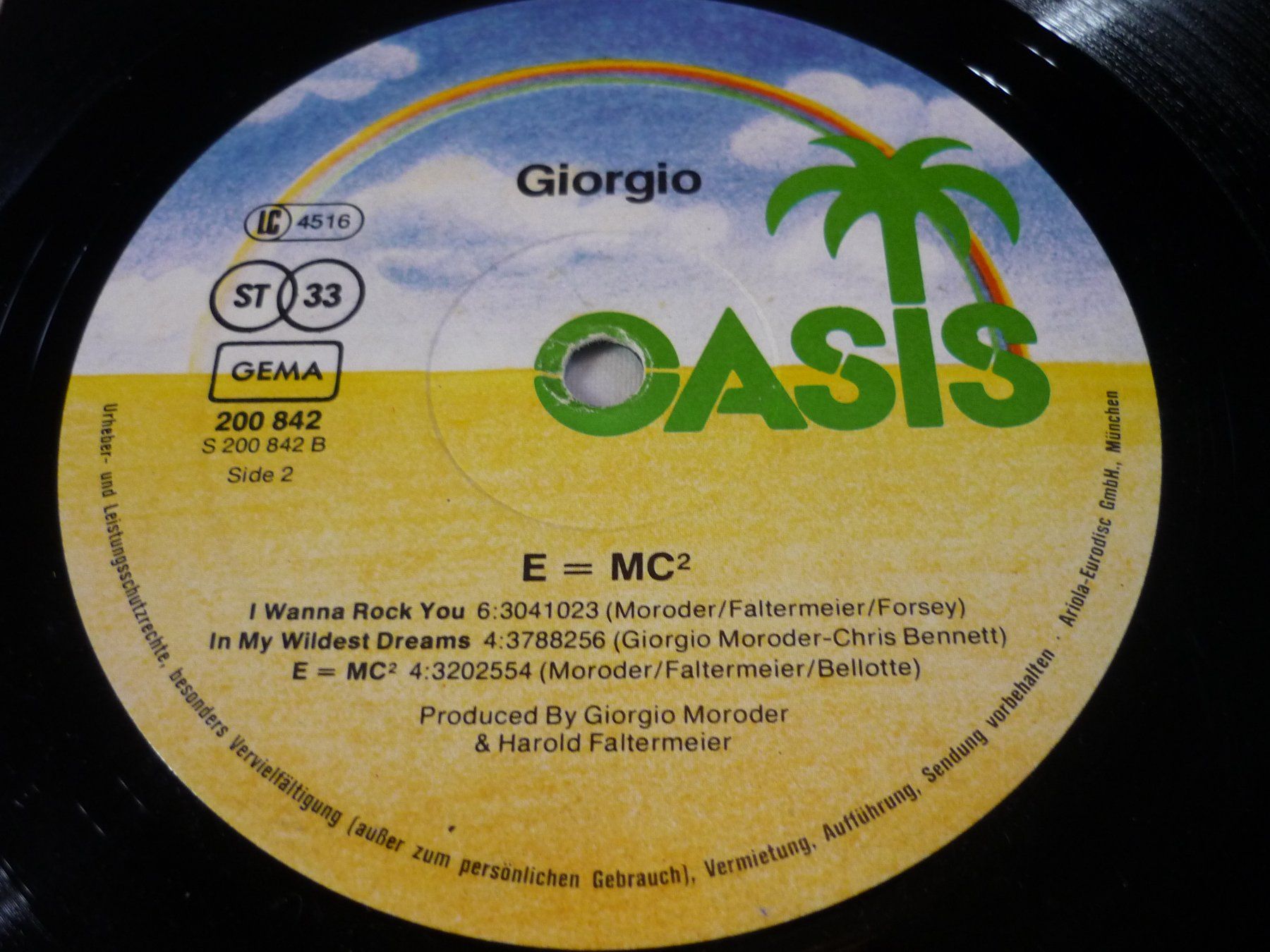 Dischi in vinile: 12" Schallplatte Italo Disco - Giorgio - E Mc2 – Usato da Beringen venduto da zzRegal 2