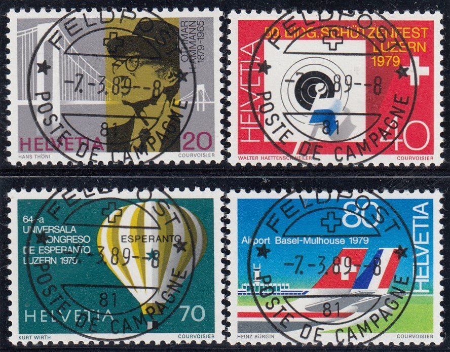 Tutti i francobolli: 622-625 Vollstempel Feldpost 7.3.89 – Usato da Spreitenbach venduto da Lienbi01