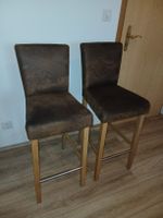 Barhocker braun 2er Set Holz guter Zustand