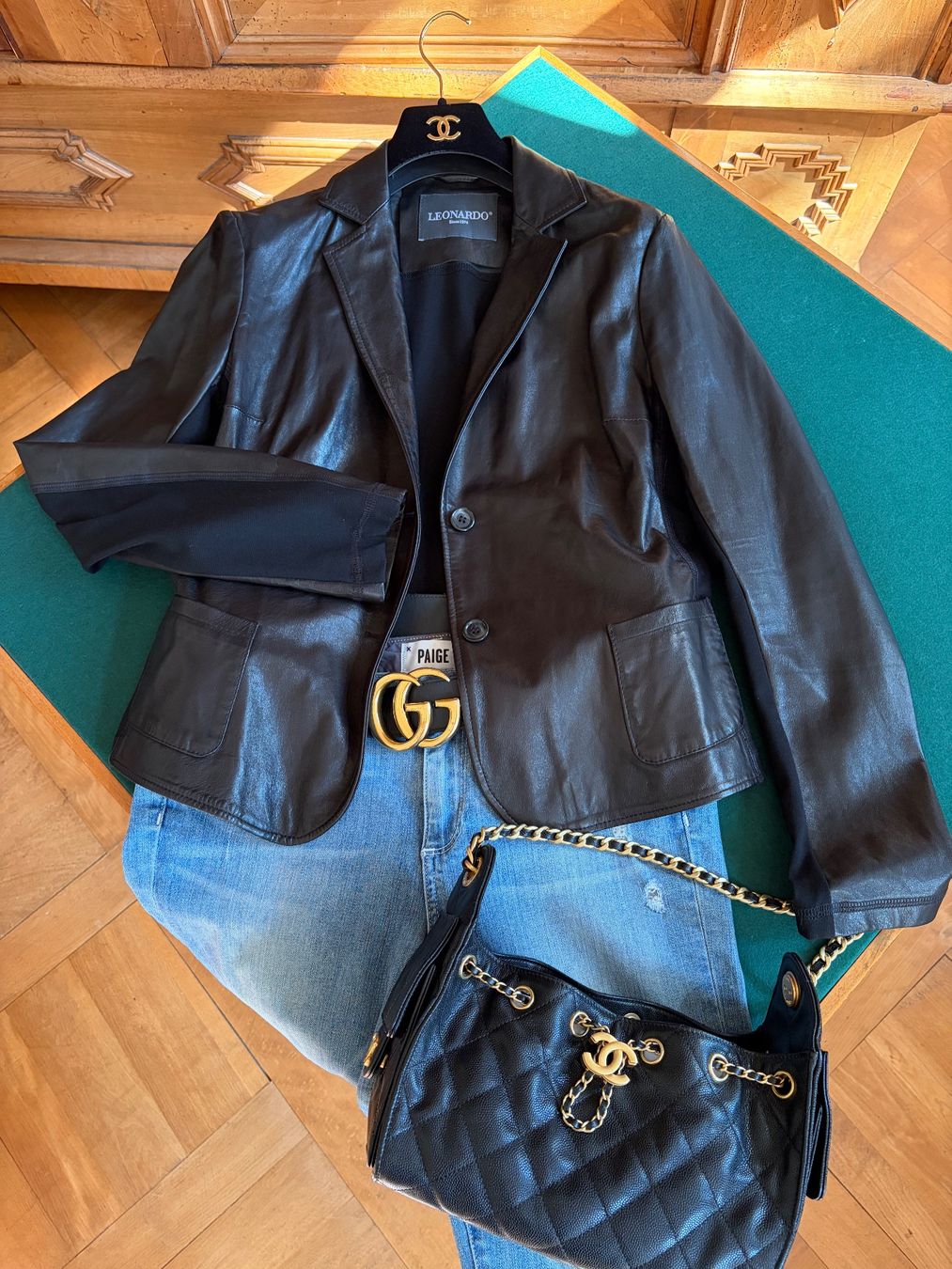 Giacche: LEONARDO Jacke  100 % Leder + Stretchmaterial, Größe M – Usato da Interlaken venduto da Bona55