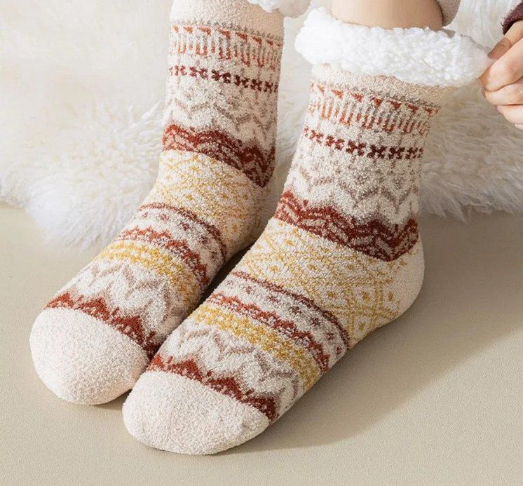 Calze: Retro-style wool-lined socks (3 paar) - Chaussettes doublée – Nuovo e nell'imballaggio originale da Bussigny venduto da NATURALO