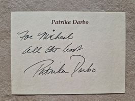 Patrika Darbo - Originalautogramm auf Karte