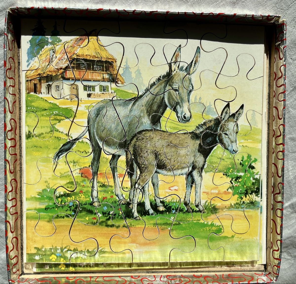Penelope Puzzles: 4x Vintage Kinder Puzzle, Bauernhoftiere – Gebraucht aus St. Gallen von reg_f8h8