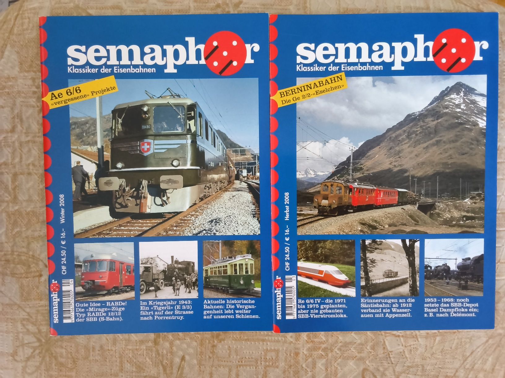 Riviste & Magazine: set 4 Eisenbahn-Hefte Semaphor 2008 wie neu – Usato da Hallau venduto da histoiremerveilleuse 1