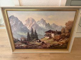 PAINTING "HOUSE IN THE MOUNTAINS" BY HANS BACHMANN