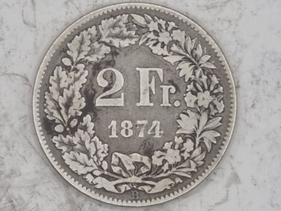 Tutti le monete: 2 FR 1874 erste Jahr – Usato da Bure venduto da chap981